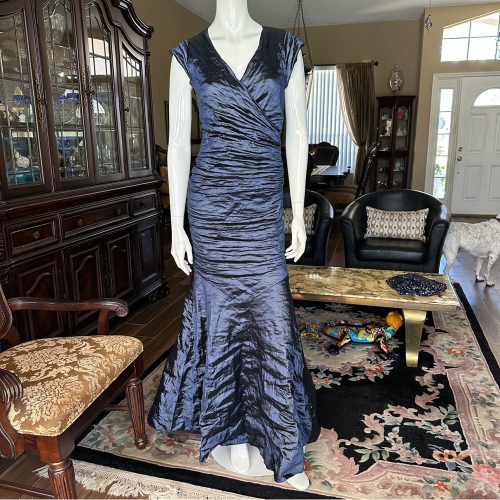 Nicole Miller Collection Mermaid Gown - Elegant Blue Evening Gown